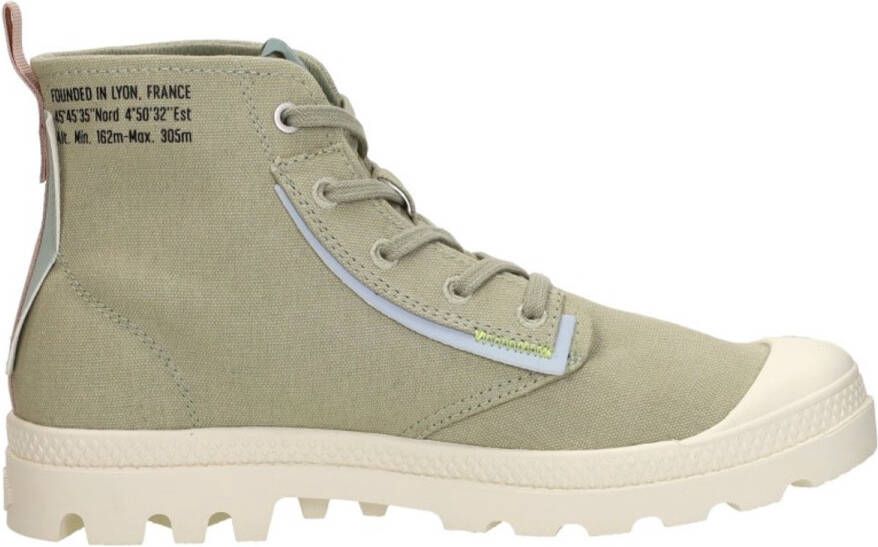 Palladium Pampa Underlayer Veterschoenen Hoog Khaki