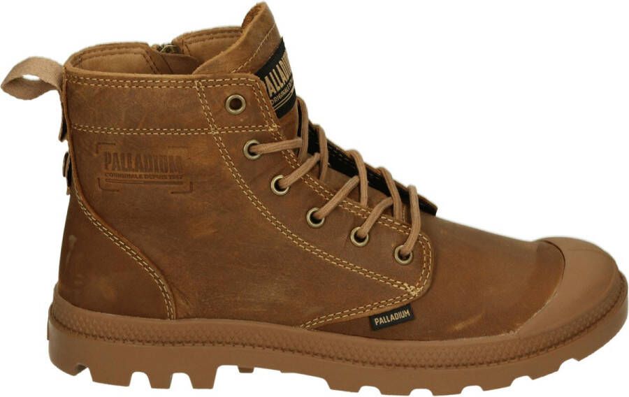 Palladium PAMPA ZIP LTH LEGACY Vrije tijd half-hoogHeren veterschoenHeren sneakers Cognac
