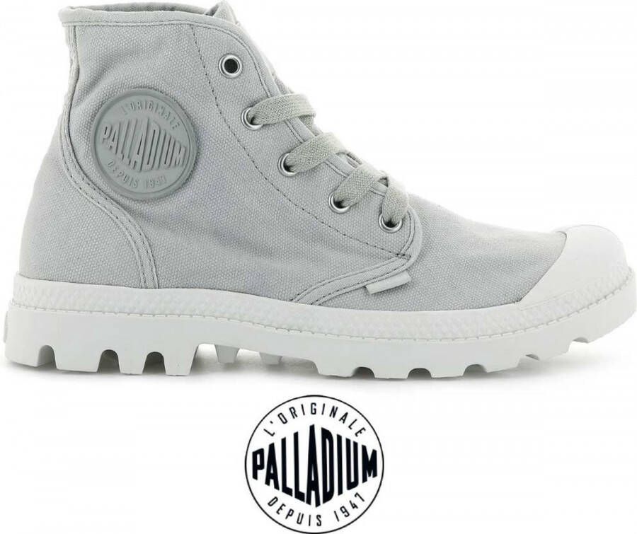 Palladium Womens Pampa Hi Canvas 92352-071-Gray Flannel