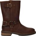 Palpa Bruine Bikerboot met Gouden Gespen Brown Dames - Donkerbruin