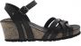 Panama Jack Zwarte Sleehak Sandaal Vera Basics Black Dames - Thumbnail 2
