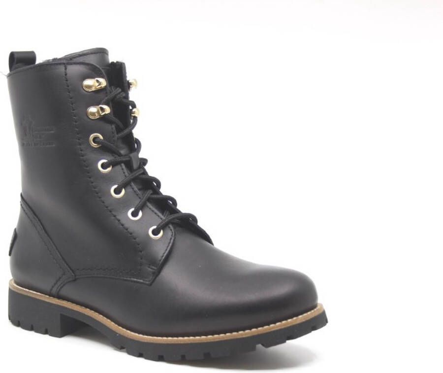 Panama Jack Fara Igloo Trav B1 napa Black Dames Veterboots Zwart