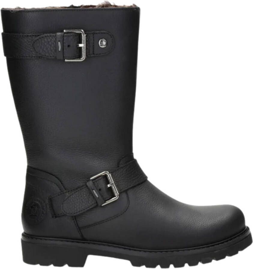 Panama Jack Stijlvolle winterlaarzen met zijgespen Black Dames