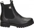 Panama Jack Chelsea-boots Francesca Igloo Enkellaars boots blokhak profielzool met lamsvachtvoering - Zwart