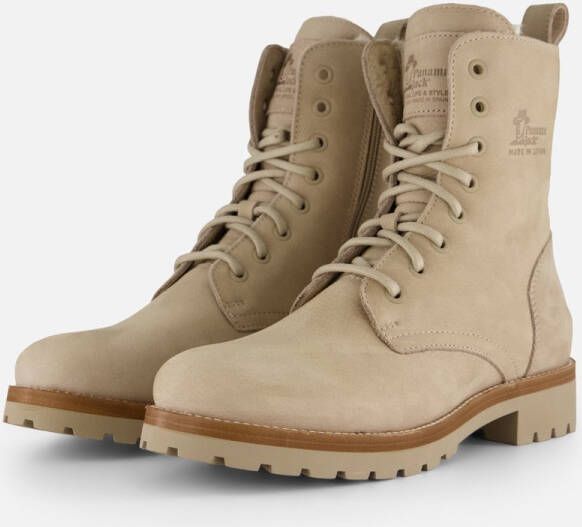 PANAMA JACK nubuck veterboots beige Nubuck Veterboots Dames