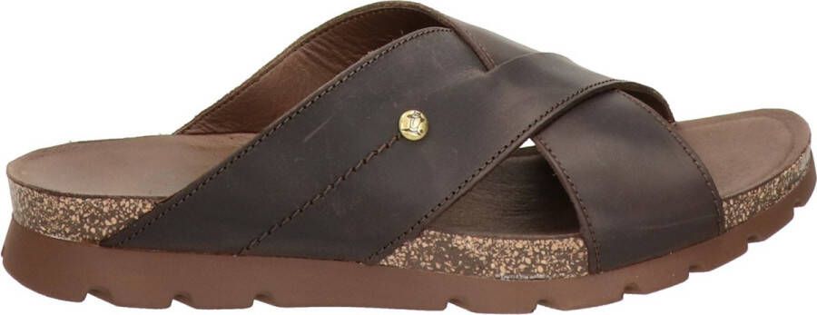 Panama Jack Salman slippers napa grass marron brown