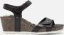 Panama Jack Julia Boulevard B1 sandalen met sleehak zwart - Thumbnail 1