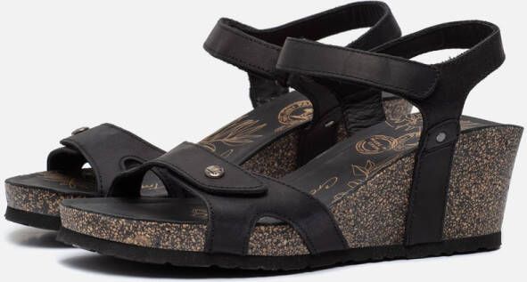 Panama Jack Julia Sandalen Met Sleehak Dames Zwart