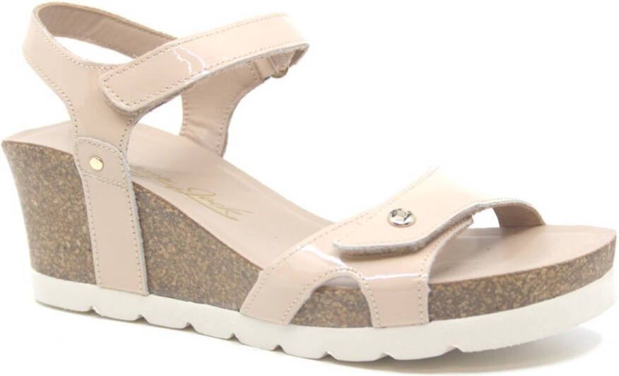 Panama Jack Platform Wedge Sandals Pink Dames