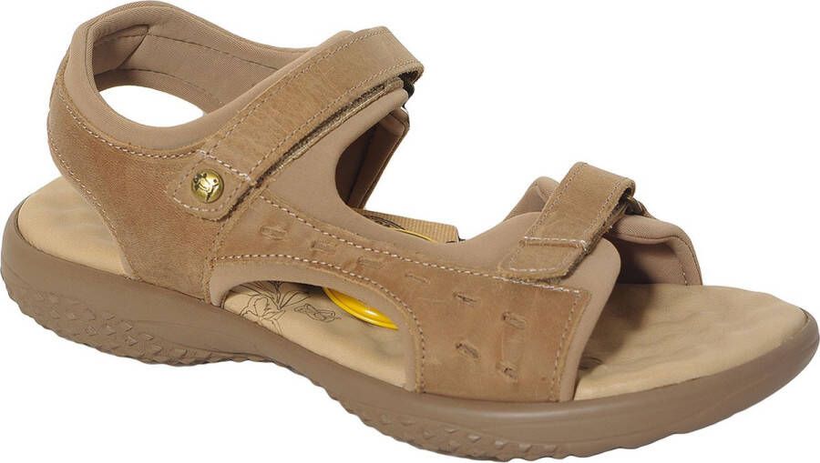 Panama Jack Taupe Platte Sandalen voor Vrouwen Beige Dames