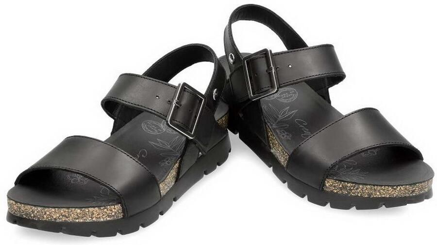 Panama Jack Stijlvolle Platte Sandalen Black Dames