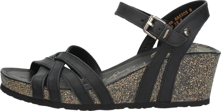 Panama Jack Vera Basics B1 sandalen met sleehak zwart - Foto 4