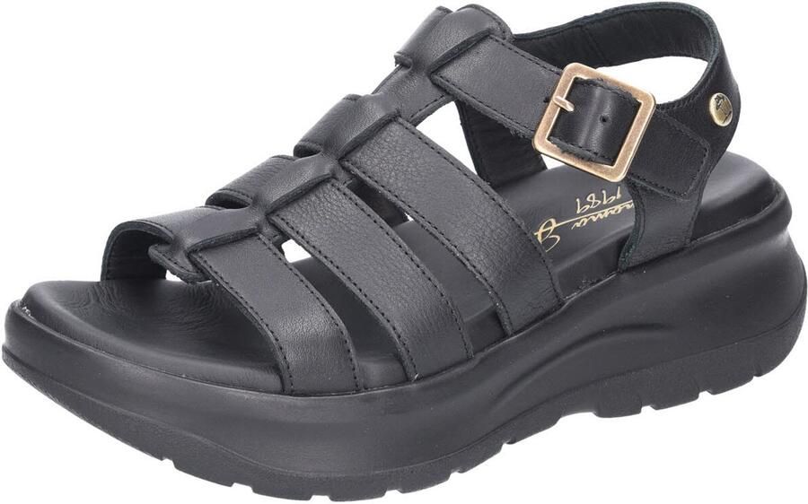 Panama Jack Stijlvolle Platte Sandalen Black Dames