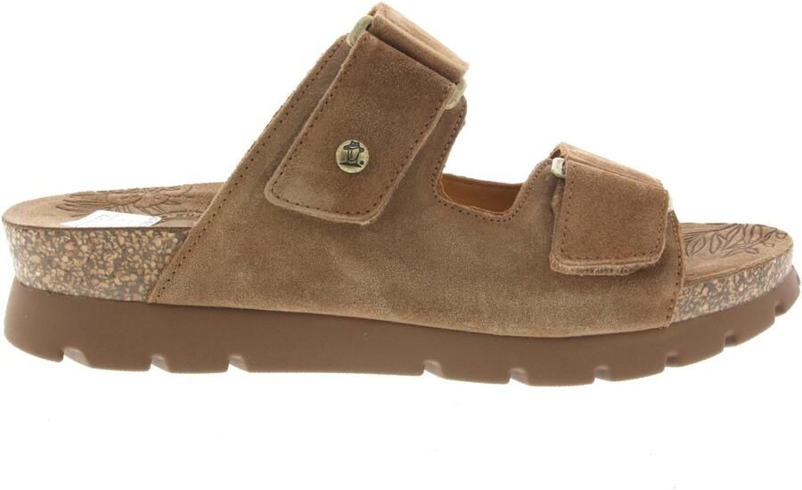 Panama Jack Sade B1 Cuero Bark Slippers Beige Suede Dames Beige