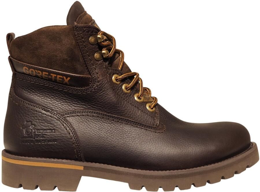 Panama Jack donkerbruine leren veterschoenen Amur GTX Urban