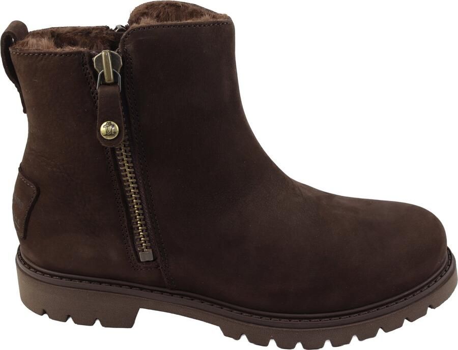 Panama Jack Fiore Enkellaarzen warm gevoerd Vrouwen bruin nubuck suede