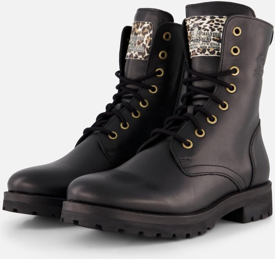 Panama Jack Frisia Leopard B1 veterboots zwart Dames - Foto 4