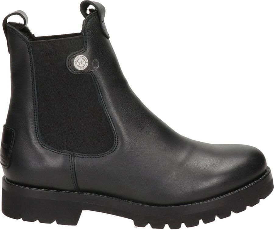 Panama Jack Chelsea-boots Francesca Igloo Enkellaars boots blokhak profielzool met lamsvachtvoering