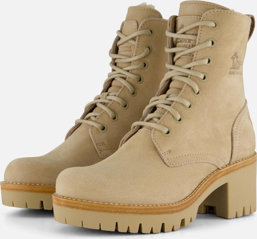 Panama Jack Stijlvolle Veterschoenen met Hakken Beige Dames - Foto 9