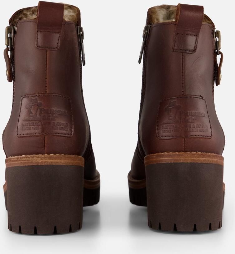 Panama Jack Stijlvolle Bruine Enkellaarzen met Faux Fur Voering Brown Dames - Foto 2