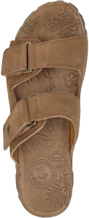 Panama Jack Sade B1 Cuero Bark Slippers Beige Suede Dames Beige