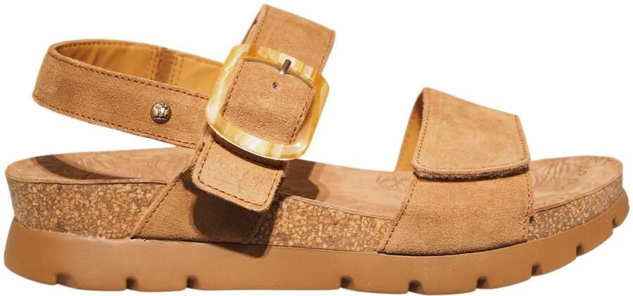 Panama Jack Sara B1 Cuero Bark Sandalen Beige Suede Dames Beige