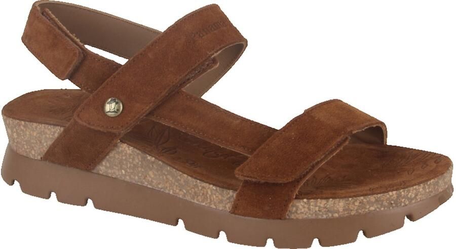 Panama Jack Women's Selma Velour Sandalen beige bruin