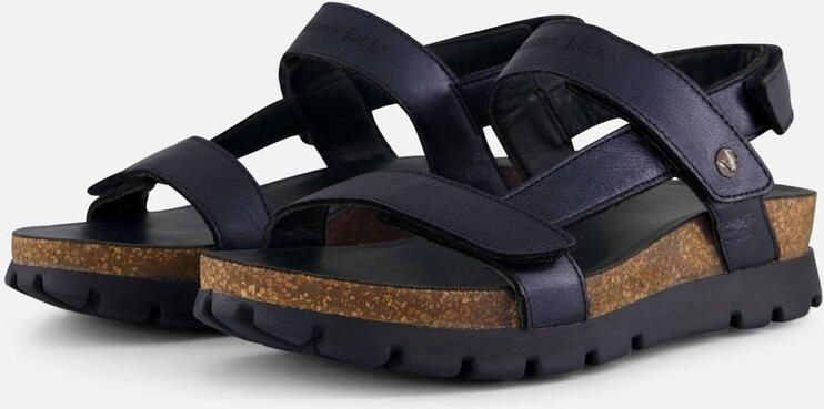 Panama Jack Glanzende Platte Sandalen Blue Dames