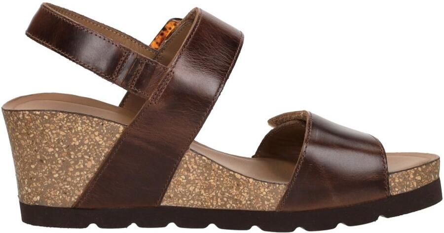 Panama Jack Valle Clay Sandalen Hak Donkerbruin