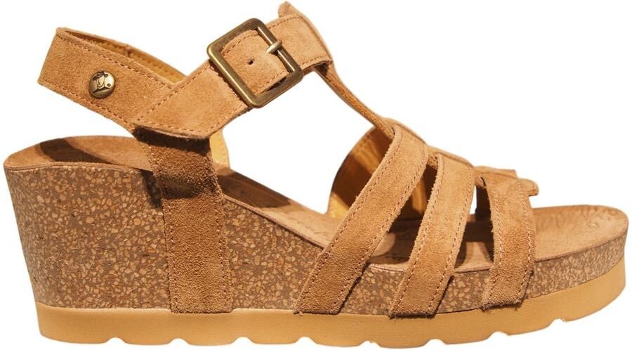 Panama Jack bruine leren dames sleehakken Vero B1