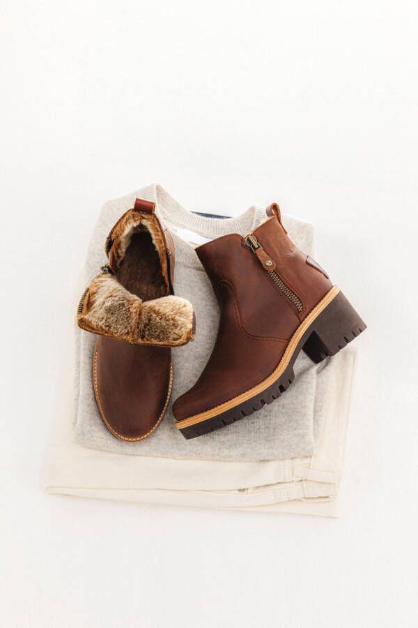 Panama Jack Pauline B9 Enkellaarsjes cognac Dames