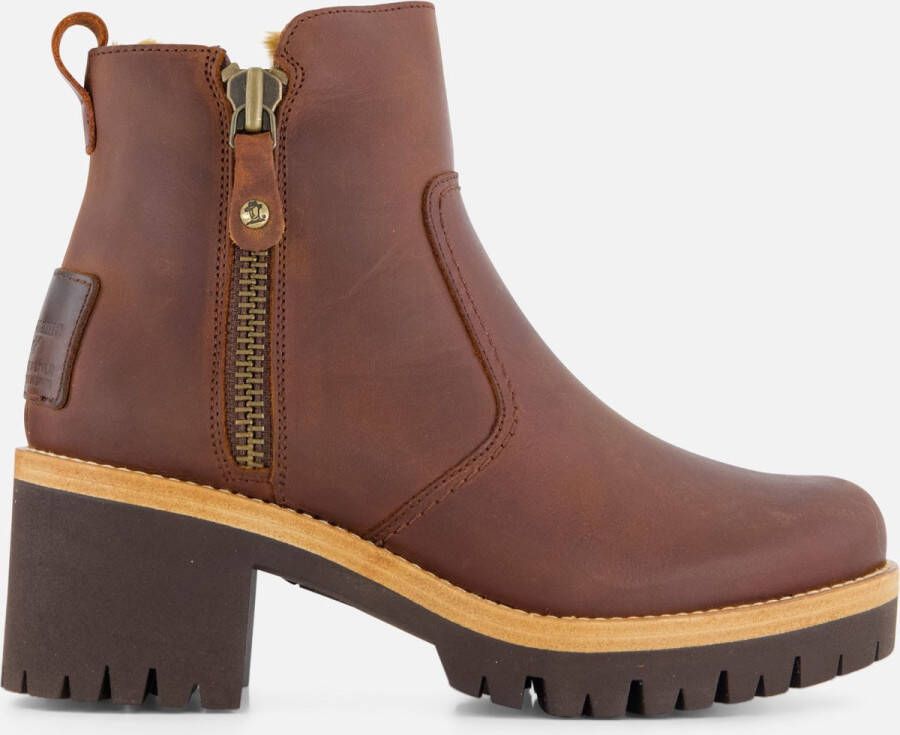 Panama Jack Stijlvolle Bruine Enkellaarzen met Faux Fur Voering Brown Dames - Foto 2