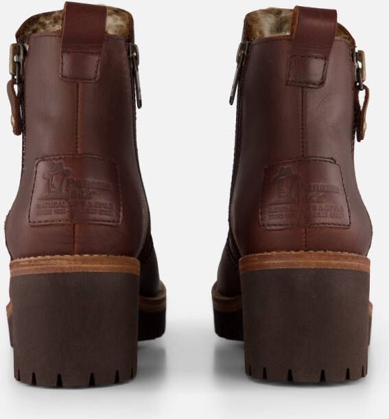 Panama Jack Stijlvolle Bruine Enkellaarzen met Faux Fur Voering Brown Dames - Foto 5