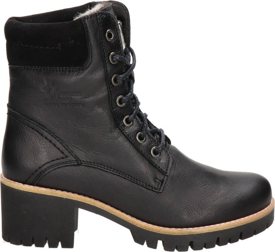 Panama Jack PHOEBE~B17~~~~~~~~~~~~~~~~~~~~ Hoge sneakersVeterlaarzenDames veterschoenenDames sneakersHalf-hoge schoenen Zwart