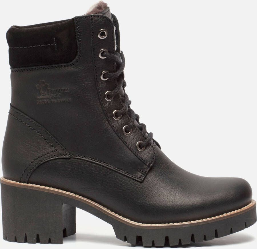 Panama Jack PHOEBE~B17~~~~~~~~~~~~~~~~~~~~ Hoge sneakersVeterlaarzenDames veterschoenenDames sneakersHalf-hoge schoenen Zwart