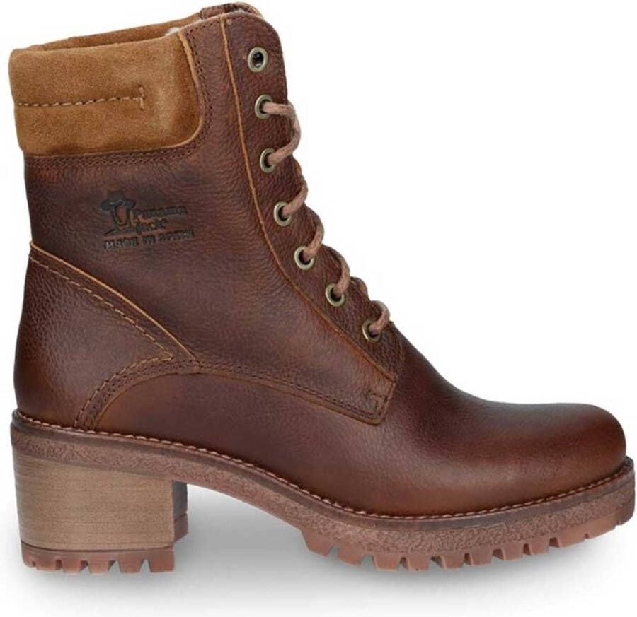 Panama Jack Winterlaarsjes Phoebe veterschoenen enkellaars profielzool met gewatteerde schaprand