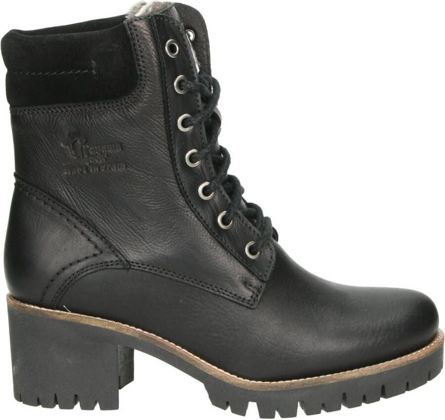 Panama Jack PHOEBE~B17~~~~~~~~~~~~~~~~~~~~ Hoge sneakersVeterlaarzenDames veterschoenenDames sneakersHalf-hoge schoenen Zwart