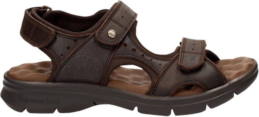 Panama Jack Platte Sandalen met Plakband Brown Heren