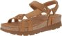 Panama Jack Sandaal Women Sally B8 Velour Cuero Bark - Thumbnail 1