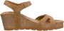 Panama Jack Platform Wedge Sandals Brown Dames - Thumbnail 1