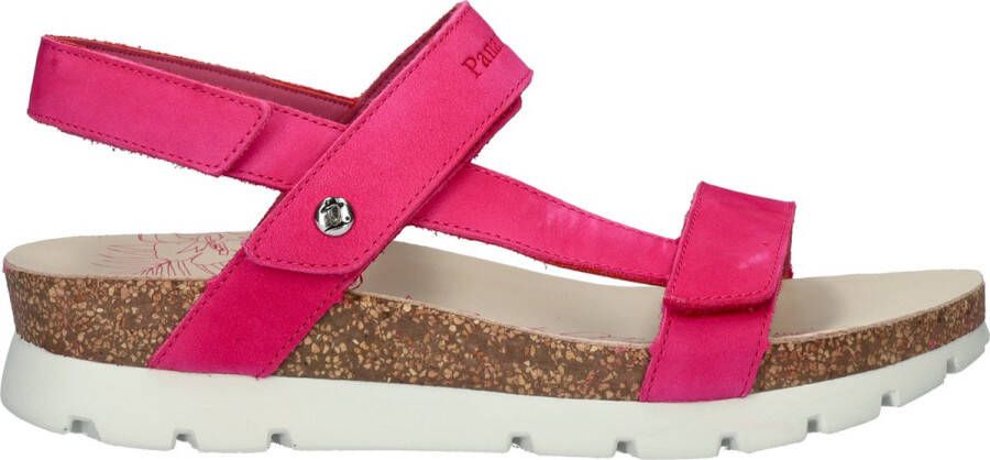 Panama Jack Platte Sandalen met Plakstrip Pink Dames
