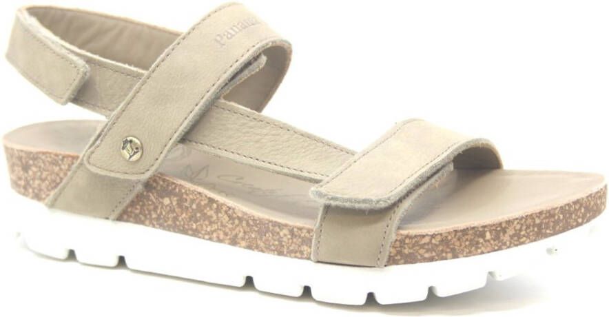 Panama Jack Platte Sandalen met Plakband Green Dames