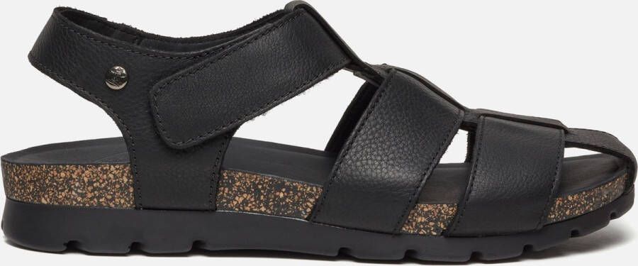 Panama Jack Velcro Platte Sandalen voor Mannen Black Heren