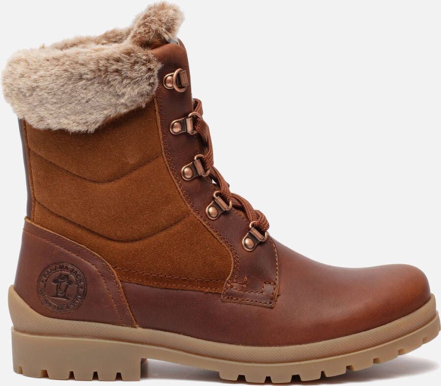 Panama Jack TUSCANI~B26~~~~~~~~~~~~~~~~~~~ Hoge sneakersVeterlaarzenDames veterschoenenDames sneakersHalf-hoge schoenen Cognac