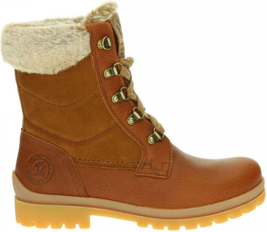 Panama Jack TUSCANI~B26~~~~~~~~~~~~~~~~~~~ Hoge sneakersVeterlaarzenDames veterschoenenDames sneakersHalf-hoge schoenen Cognac