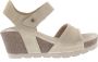 Panama Jack Wig Sandalen met Plakband Beige Dames - Thumbnail 2