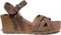 Panama Jack Vera Sandalen Met Sleehak Dames Taupe - Thumbnail 10