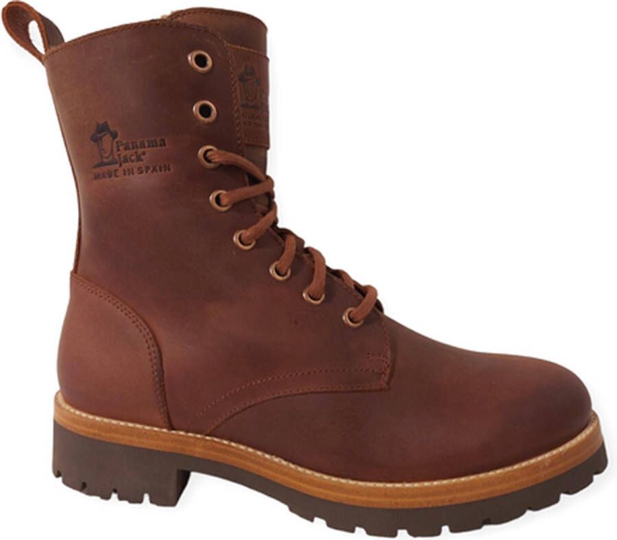 Panama Jack FRISIA~B10~~~~~~~~~~~~~~~~~~~~ Hoge sneakersVeterlaarzenDames veterschoenenDames sneakersHalf-hoge schoenen Cognac - Foto 2