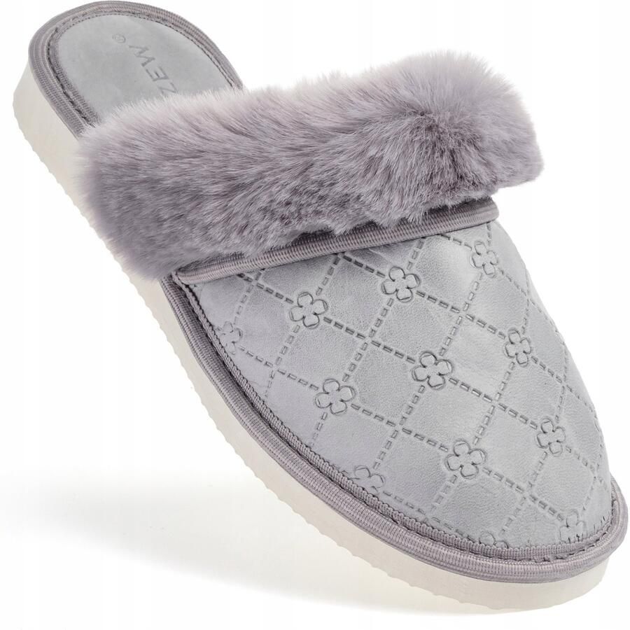 PanSzew Dames Pantoffels Nubuck Leer Warme & Comfortabele Binnenschoenen