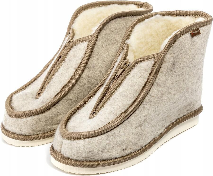 PanSzew Dames Pantoffels van Natuurlijke Wol Warm & Comfortabel